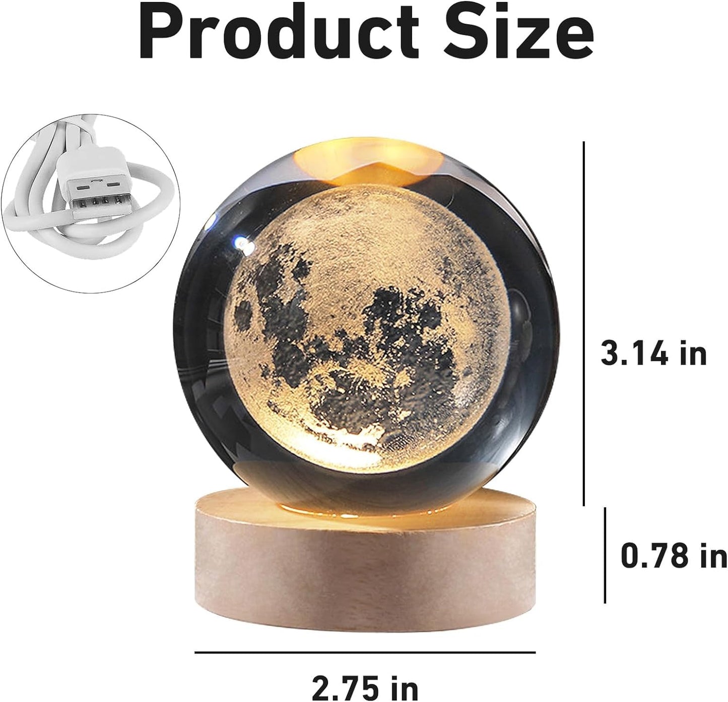 Premium Moon Night Lamp | 3D Lunar LED Lamp | Room Decor